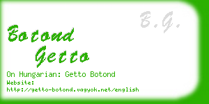 botond getto business card